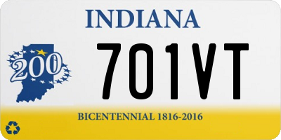 IN license plate 701VT