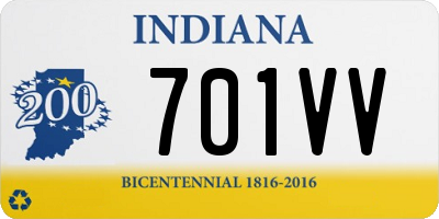 IN license plate 701VV