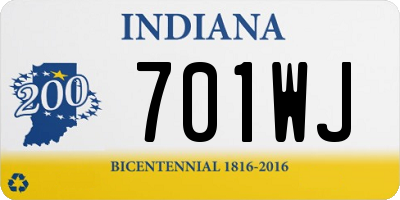 IN license plate 701WJ