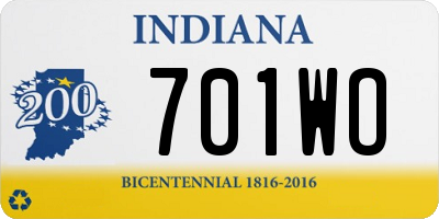 IN license plate 701WO