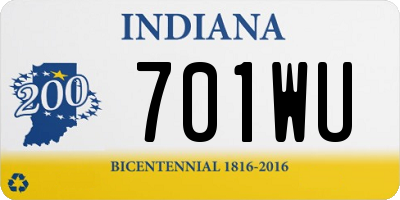 IN license plate 701WU