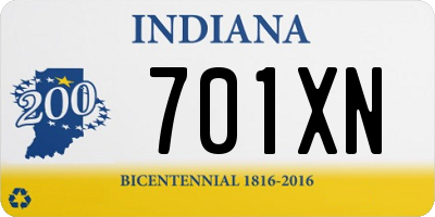 IN license plate 701XN