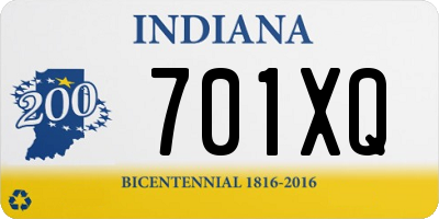 IN license plate 701XQ