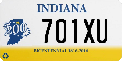 IN license plate 701XU