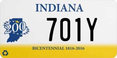 IN license plate 701Y