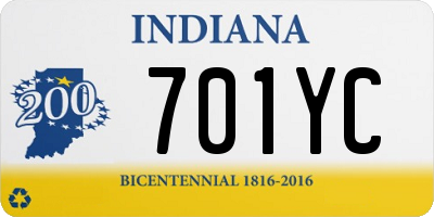 IN license plate 701YC