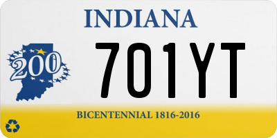 IN license plate 701YT