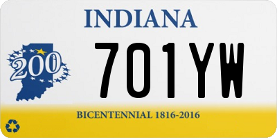 IN license plate 701YW