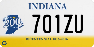 IN license plate 701ZU