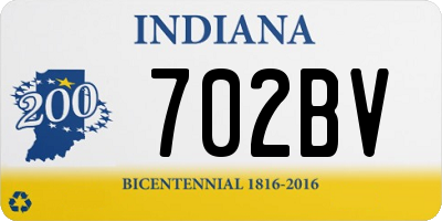 IN license plate 702BV
