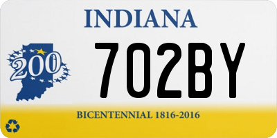 IN license plate 702BY