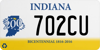 IN license plate 702CU