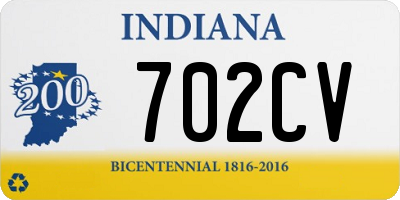 IN license plate 702CV