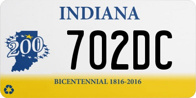 IN license plate 702DC