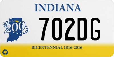 IN license plate 702DG