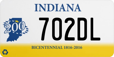 IN license plate 702DL