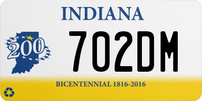 IN license plate 702DM