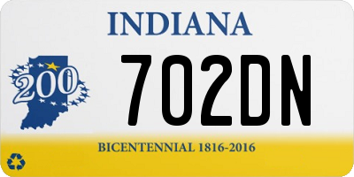 IN license plate 702DN