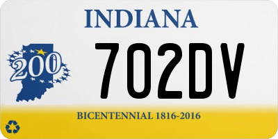 IN license plate 702DV