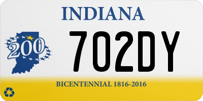 IN license plate 702DY