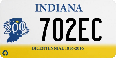 IN license plate 702EC