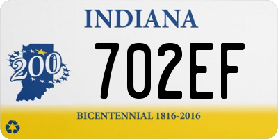 IN license plate 702EF