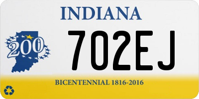 IN license plate 702EJ