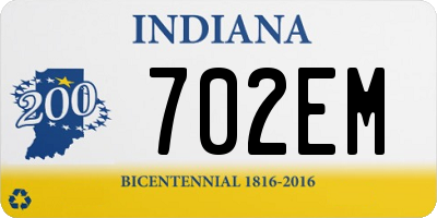 IN license plate 702EM