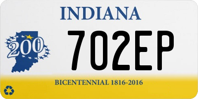 IN license plate 702EP