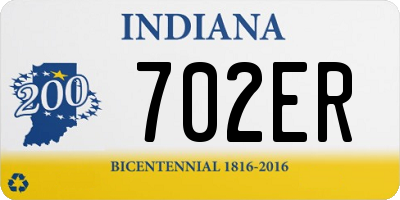 IN license plate 702ER