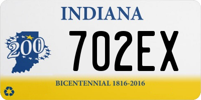 IN license plate 702EX