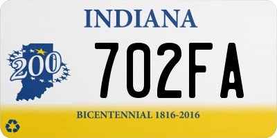 IN license plate 702FA