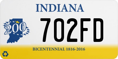 IN license plate 702FD