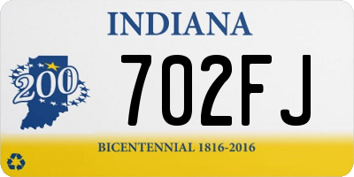 IN license plate 702FJ