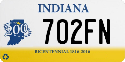 IN license plate 702FN