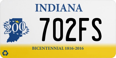 IN license plate 702FS