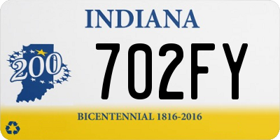 IN license plate 702FY