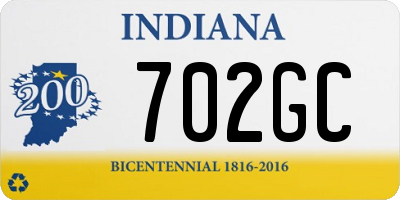 IN license plate 702GC