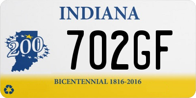 IN license plate 702GF