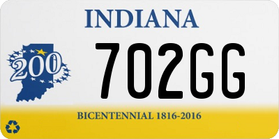 IN license plate 702GG