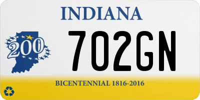 IN license plate 702GN