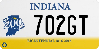 IN license plate 702GT