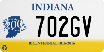 IN license plate 702GV