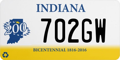 IN license plate 702GW