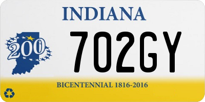 IN license plate 702GY