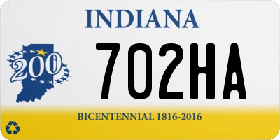 IN license plate 702HA