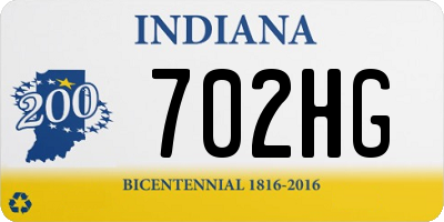 IN license plate 702HG