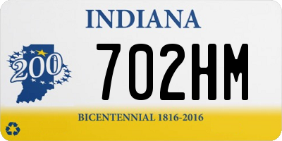 IN license plate 702HM