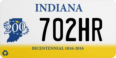 IN license plate 702HR