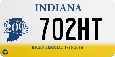 IN license plate 702HT